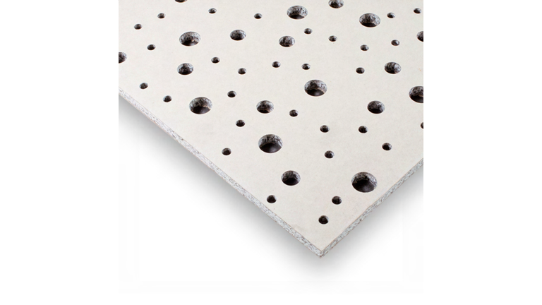 Gipsplatte mit Löchern